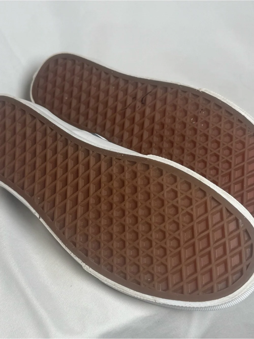Vans Slip-On Checkerboard Canvas Loafers in Blue and Gray